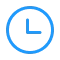 Clock blue